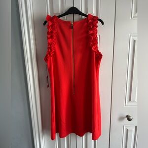 Elegant Red Ruffle Dress